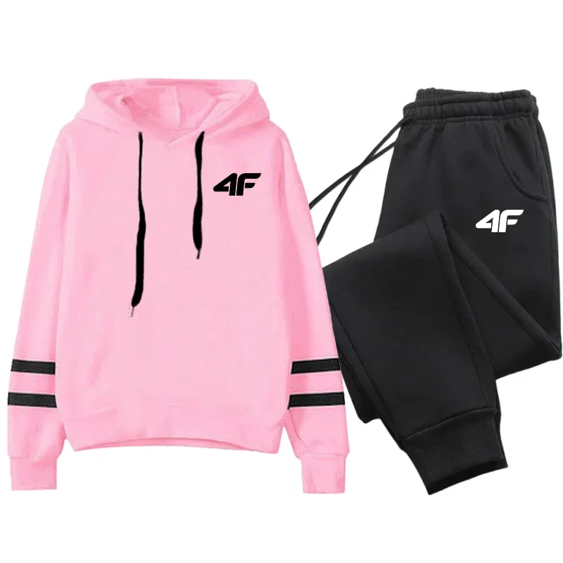 Hot Sales Womens Tracksuit Trend Printing Single Piece Sweatshirt Sweatpants Fashion Casual Hoodies Pants Sports Womens Clothing