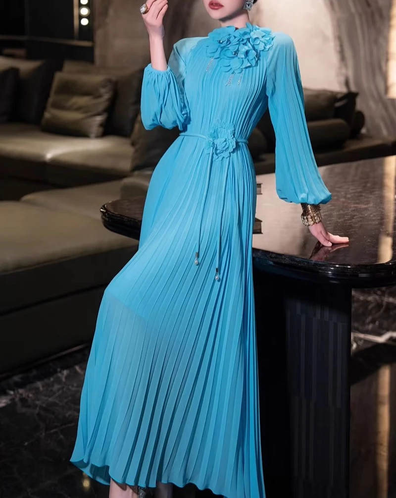 

Белое кружевное лоскутное свободное платье с бисером, женское роскошное винтажное платье с круглым вырезом, женская уличная одежда, праздничное платье, облегающее платье