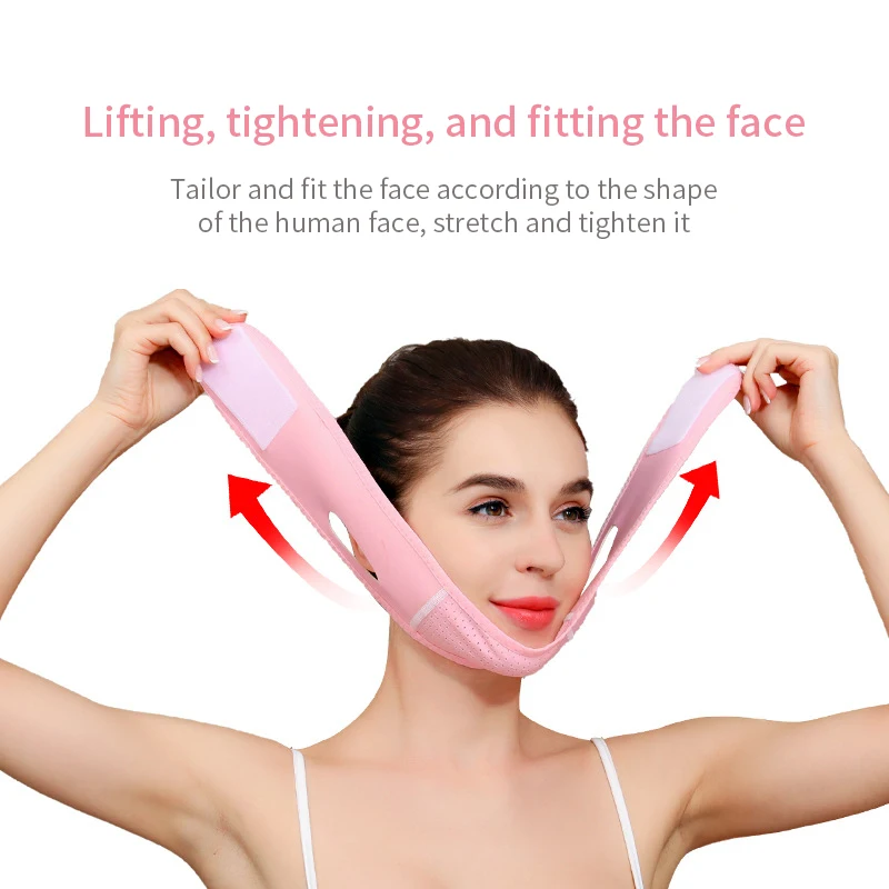 Reusable V Line lifting Mask Facial Slimming Strap - Double Chin Reducer - Chin Up Mask Face Lifting Belt - V Shaped Slimming Fa