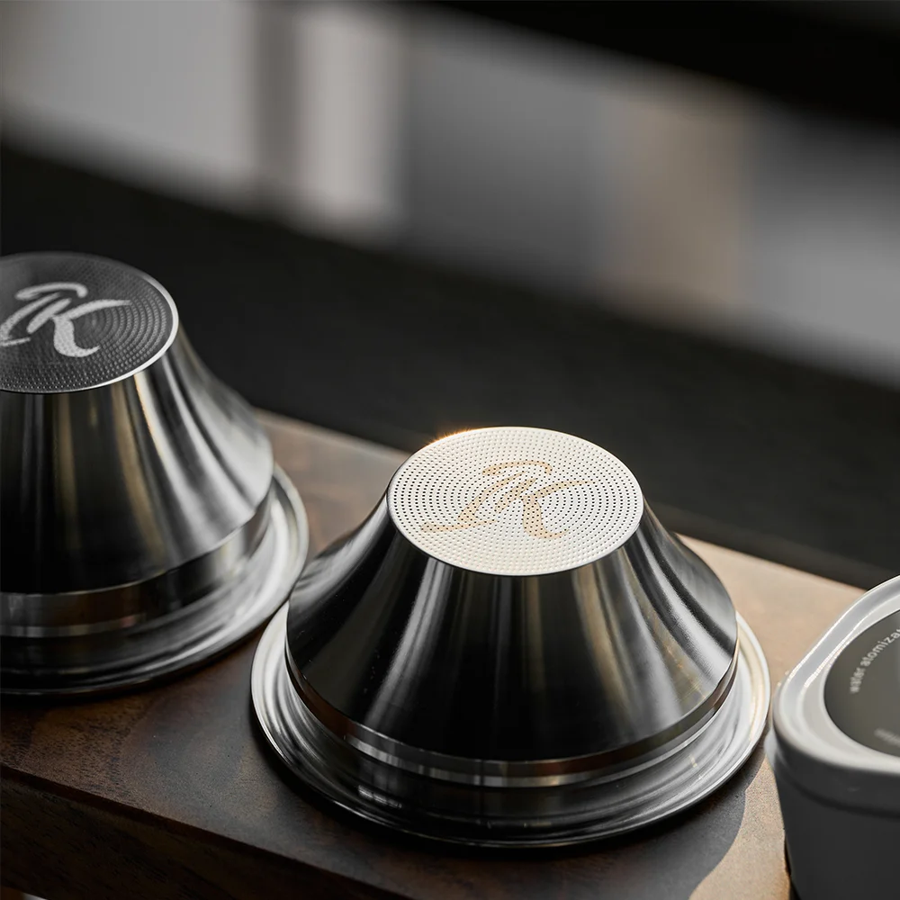 IKAPE Step-Down Espresso Siebträger Filterkorb 16-24g Bodenlos Präzise Hohe Extraktion Barista Zubehör Passend für 54mm/58mm