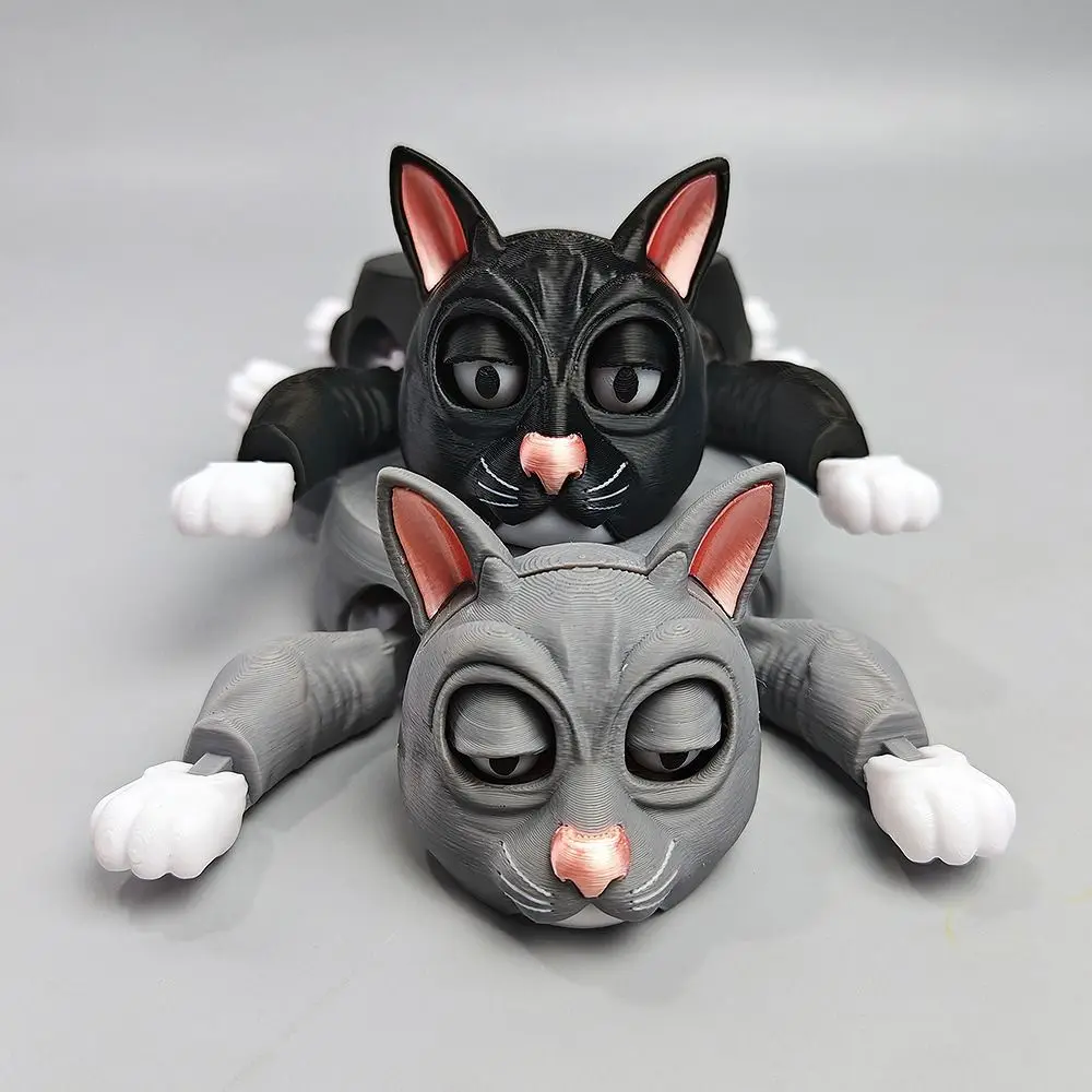 

Crossed Legs&Staring Eyes Panicked Cat Coaster Frightened Cat Mug Holder Cat Cup Pad Quirky Anti-scald Plastic Cat Base Cup Mat