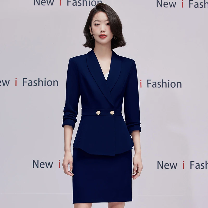 Fashionable professional women's skirt suit with a goddess-like aura2026New Spring and Autumn Suit for Beauty Salon Front Desk S