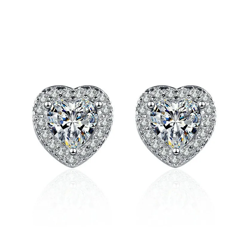 925 Sterling Silver Zirconia Crystal Earrings For Women Classic Geometric Twisted Line Earrings Party Versatile Jewelry Gifts