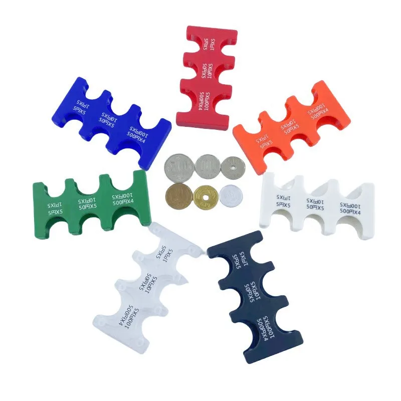 Creative Colourful Coin Clip Organizer Travel Portable Lost-proof Coin Money Holder Dispenser Japanese Currency Sorting Storage
