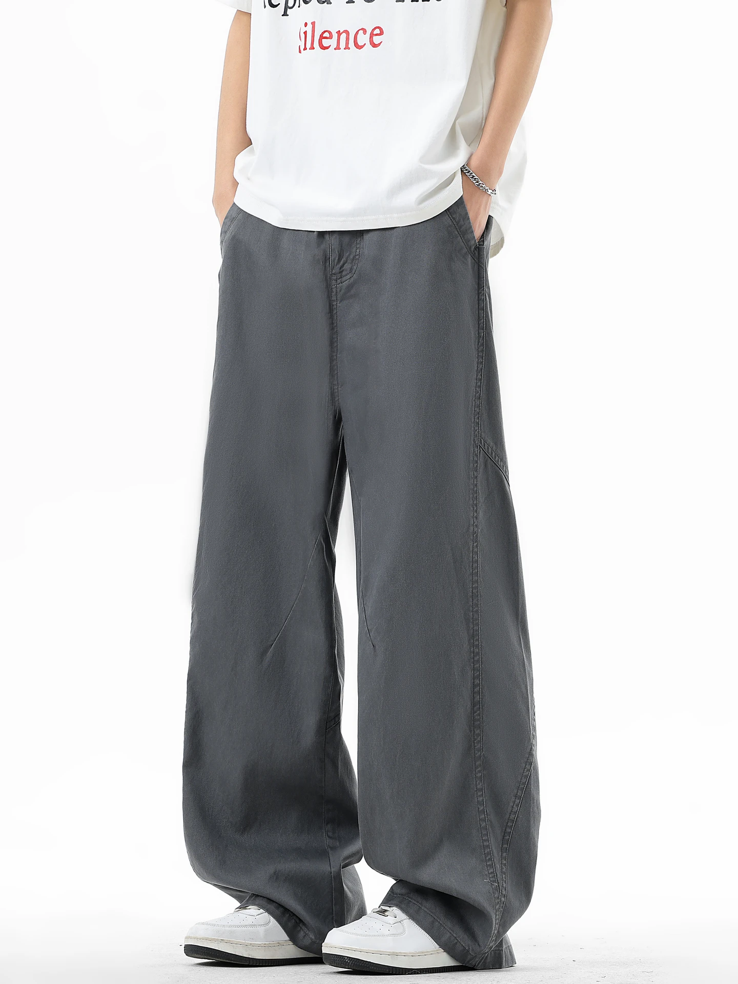 

Мужские повседневные брюки прямого кроя, свободные широкие брюки-карго в стиле ретро, американский уличный стиль, длинные брюки для отдыха