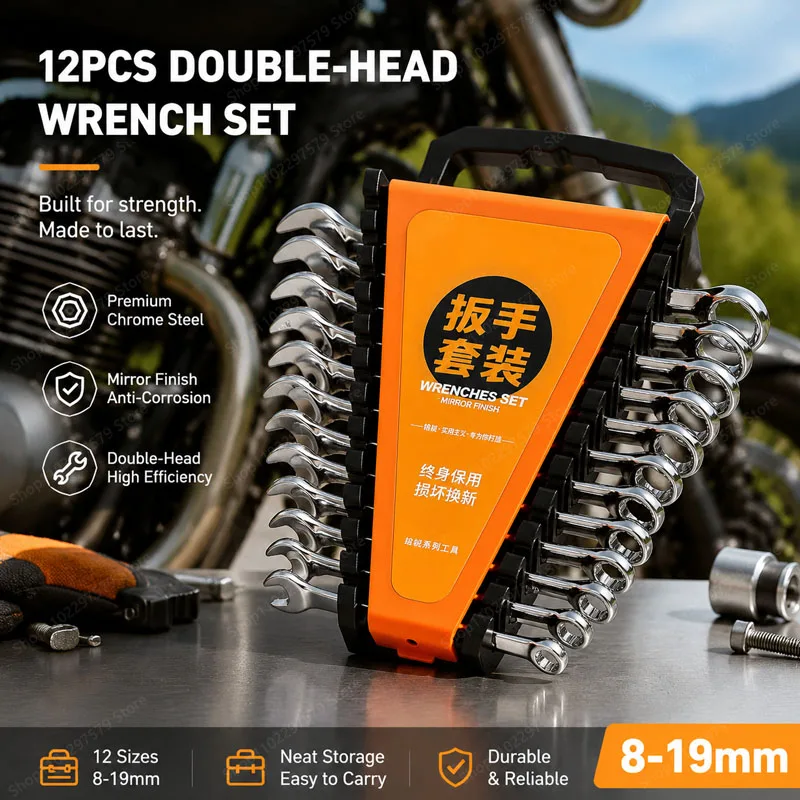 12-piece-double-headed-open-end-design-wrench-set-anti-slip-and-efficient-work-portable-universal-manual-repair-tool-8-19mm