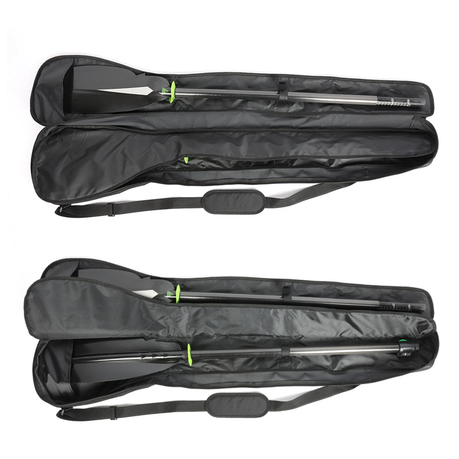 

Secured storage with nylon dividers in the kayak paddle bag, providing extra protection for each half of your paddle