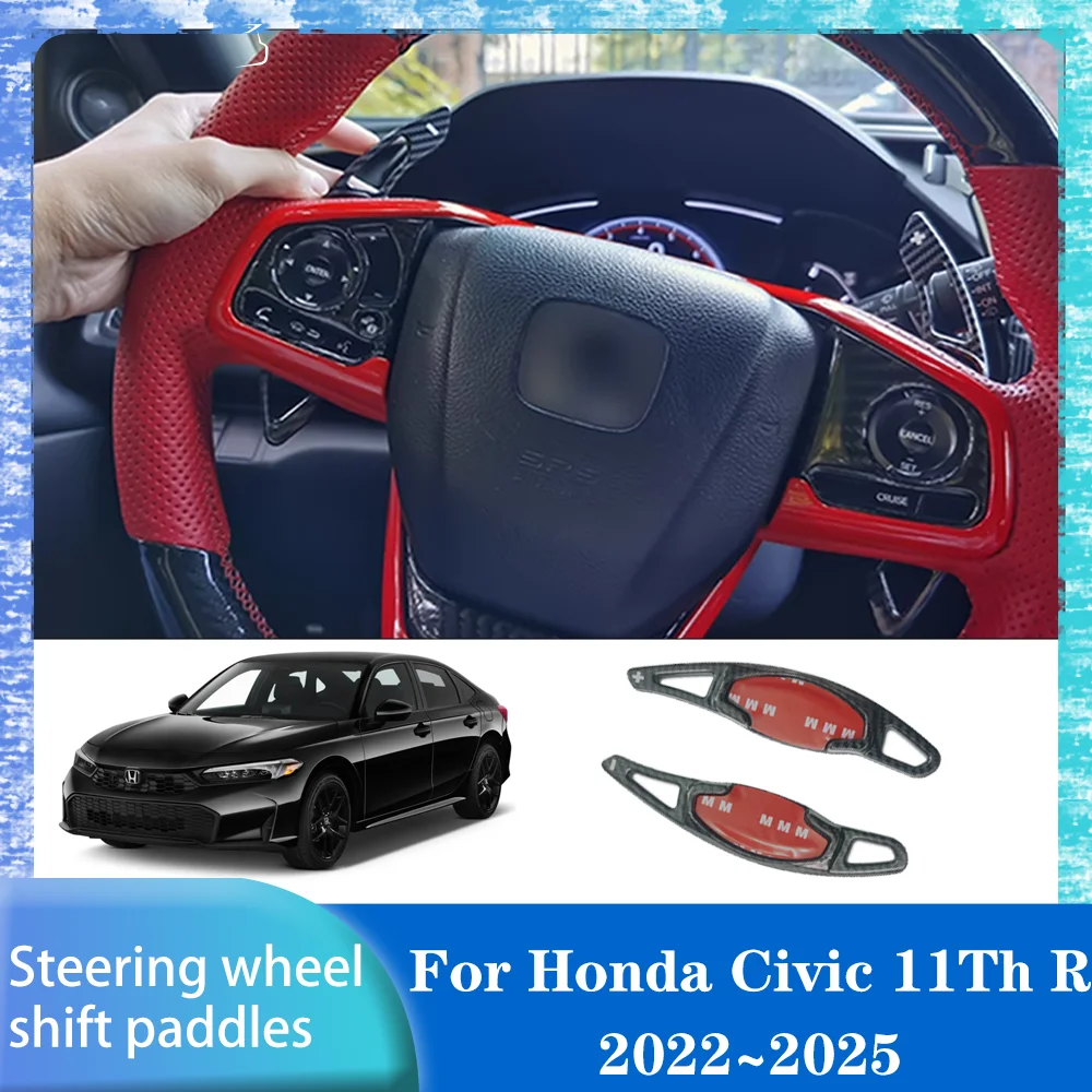 

Carbon Fiber Pattern Car Steering Wheel Shift Paddle Extension For Honda Civic 11Th CR-V 2022~2025 2023 Modification Accessories