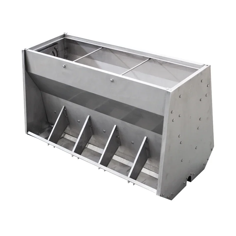 

Double size Stainless steel Swine Fatten feeder pig farm trough