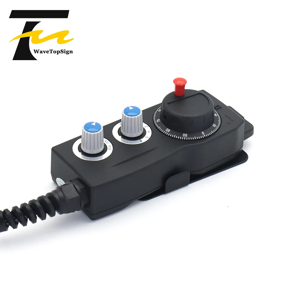 WaveTopSign MPG Handwheel 4Axis 6Axis 12V 25PPR 5V 100PPR MPG Pendant Manual Pulse Generator For CNC Router