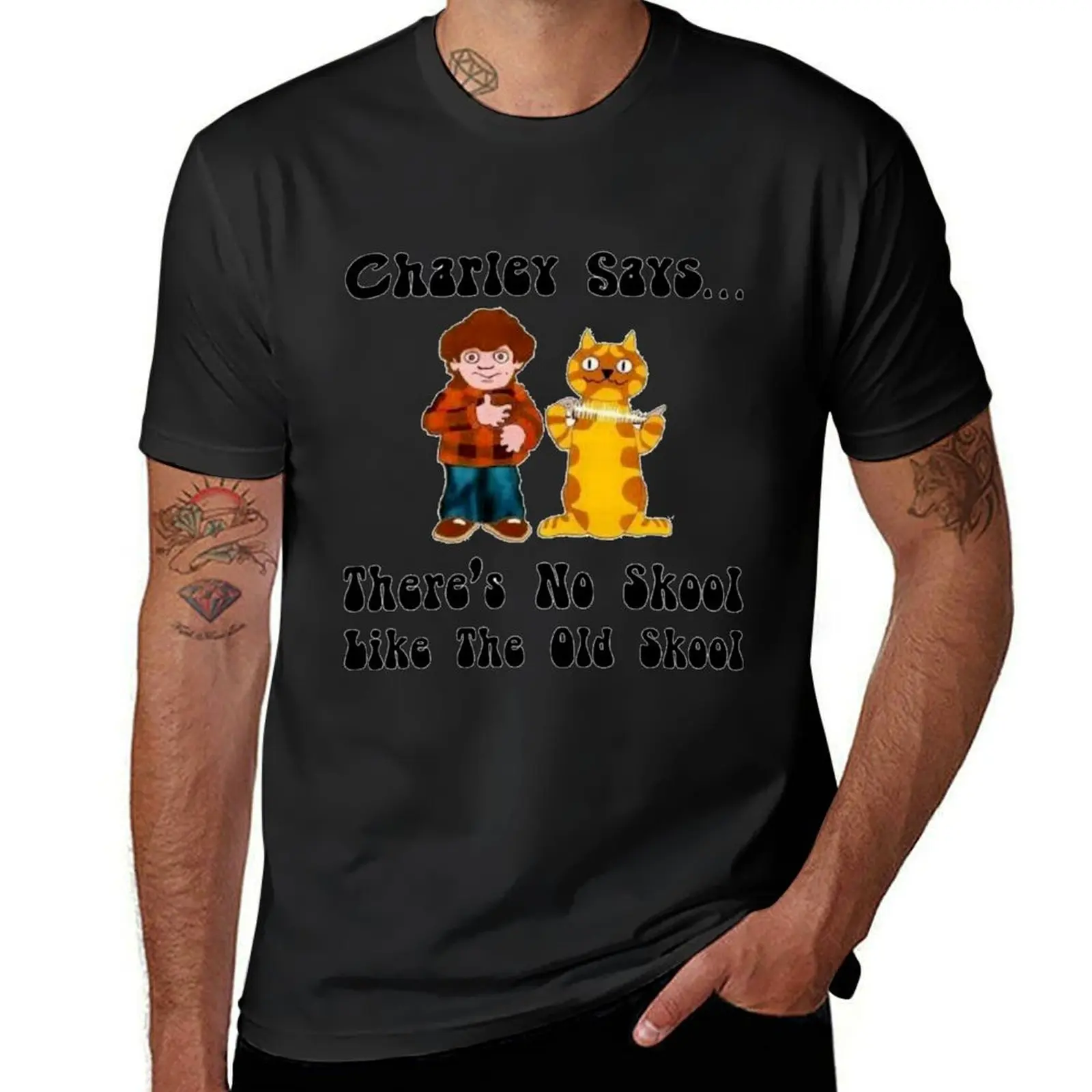 Charlie Says...There's No Skool Like The Old Skool T-Shirt summer tops quick drying kawaii clothes hippie clothes t shirt men