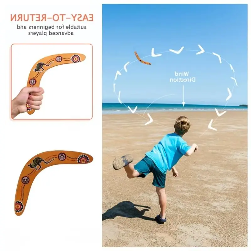 Esportes ao ar livre canguru v-buderang jogando bola jogando brinquedo pai-filho festa jogo interativo boomerang de madeira presente do feriado