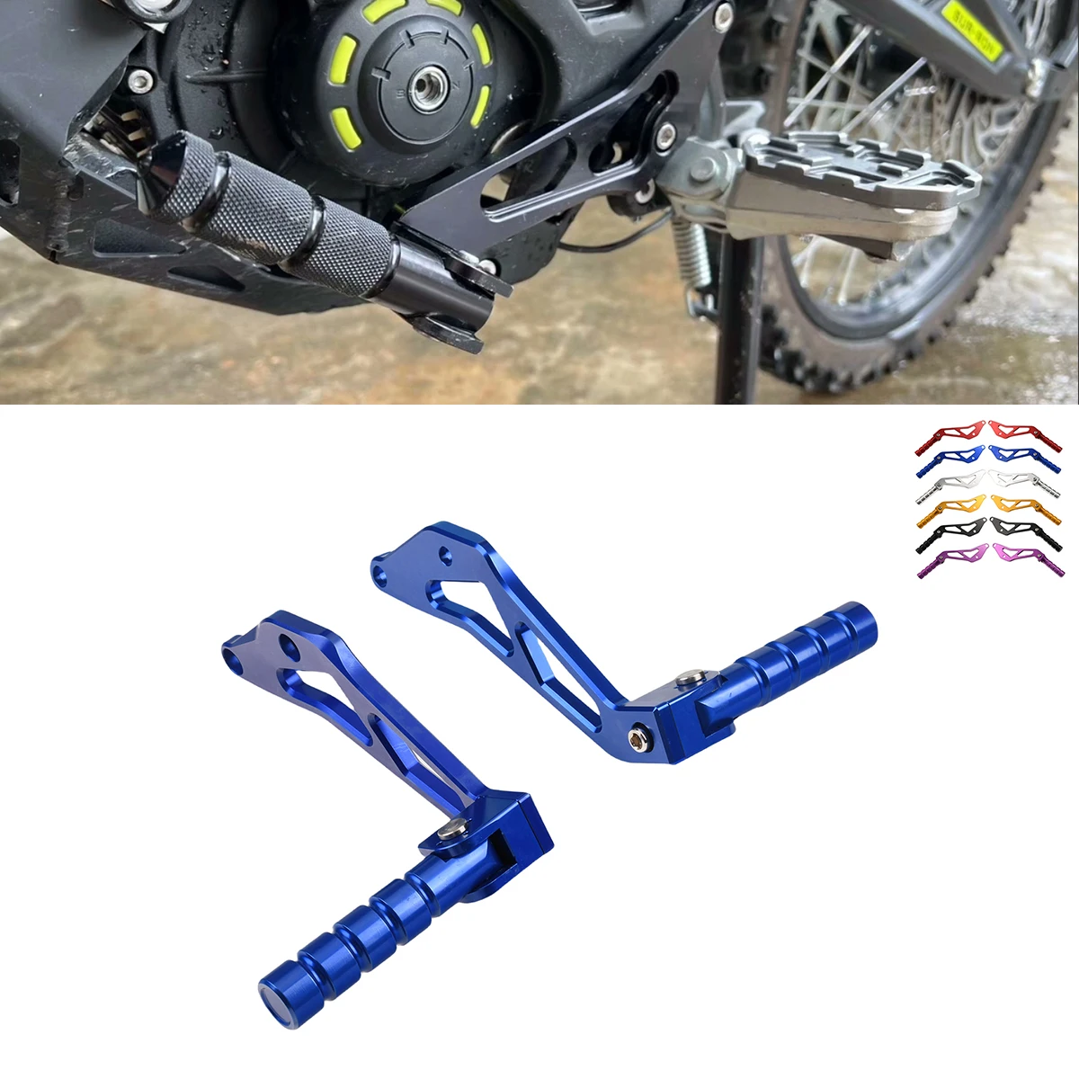Für SURRON Sur-Ron Light Bee X und Segway X160 X260 Motorrad: Hintere Beifahrer-Fußrasten, Pedalhalterung für Offroad-Elektrofahrzeuge