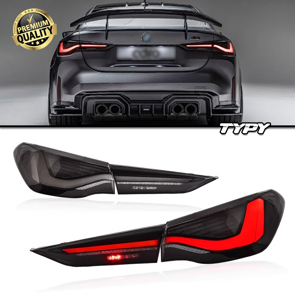 

TYPY Автомобильный задний фонарь для BMW 4 серии G22, обновленный 2021-2024, модифицированный для нового DRL, динамический указатель поворота, светодиодный задний фонарь, автоаксессуары