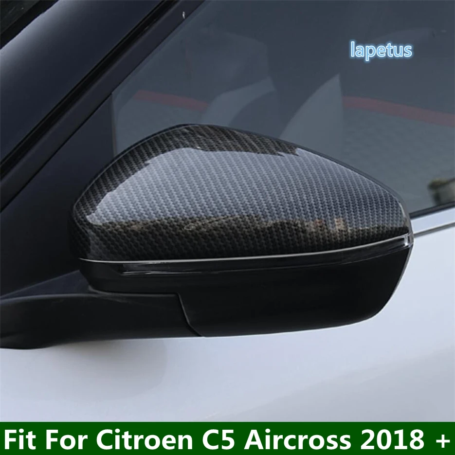

ABS Chrome / Carbon Fiber Door Rearview Mirror Decoration Cap Shell Cover Trim For Citroen C5 Aircross 2018 - 2024 Accessories