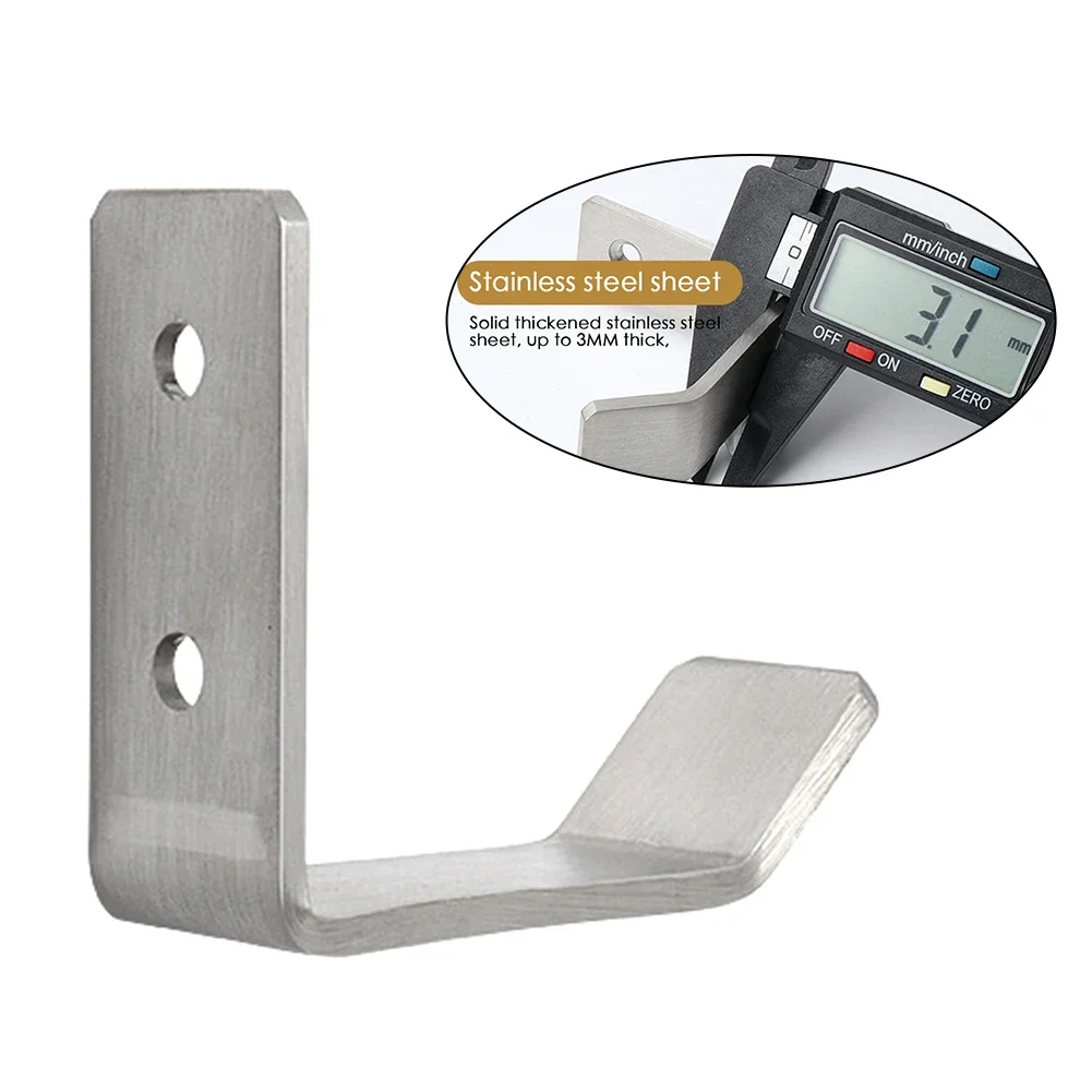 Soporte de acero inoxidable para casco de motocicleta, colgador de pared, gancho de equipaje para el hogar, estante de montaje en pared multiusos