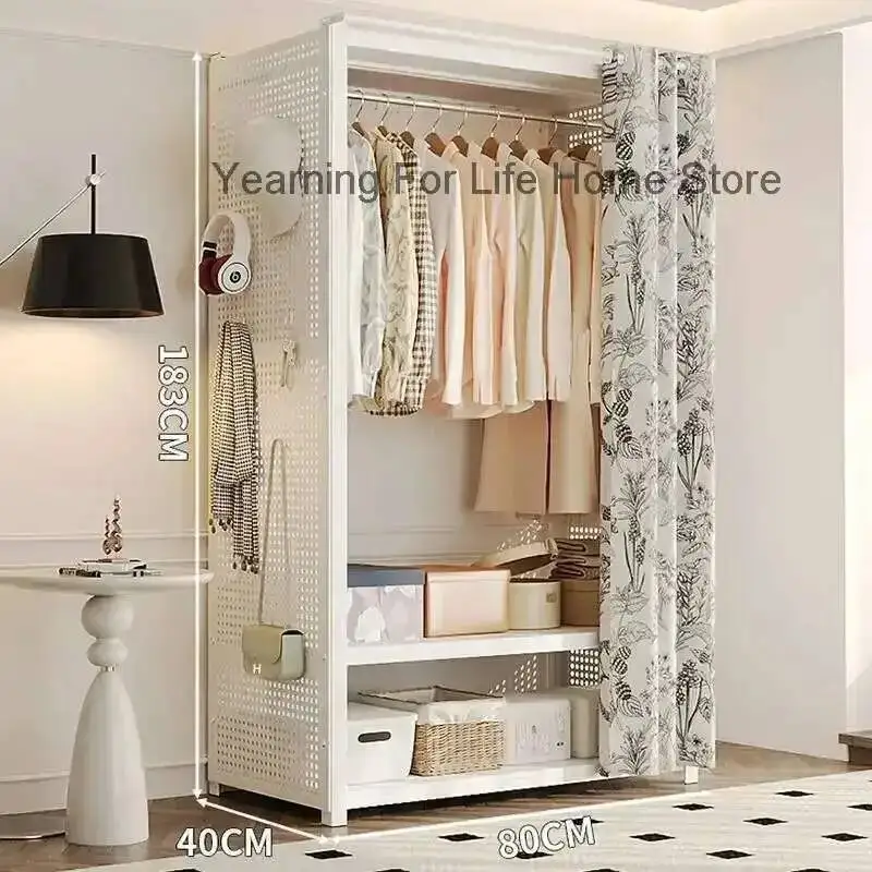 Simple Storage Organizer Wardrobe Bedroom Clothes Cupboard Open Partitions Cabinet Closet Shelf Guarda Roupa Home Furniture