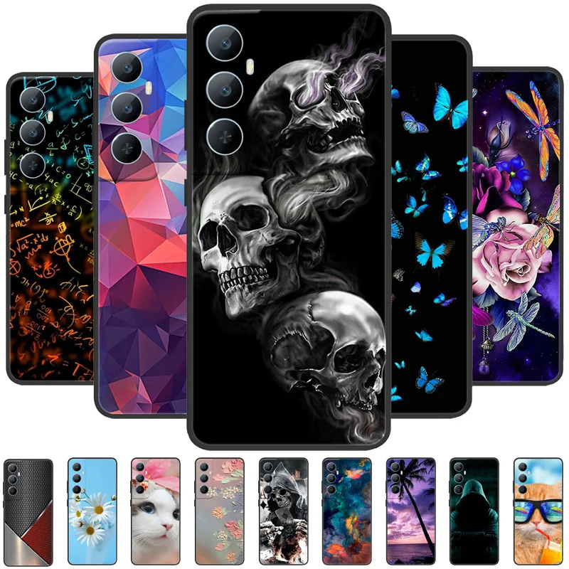 For Realme C65 4G Case Soft Silicone Cool Wolf Shockproof Cover for Realme C65 RealmeC65 TPU Coque Lion Fundas C 65 Fundas Capa