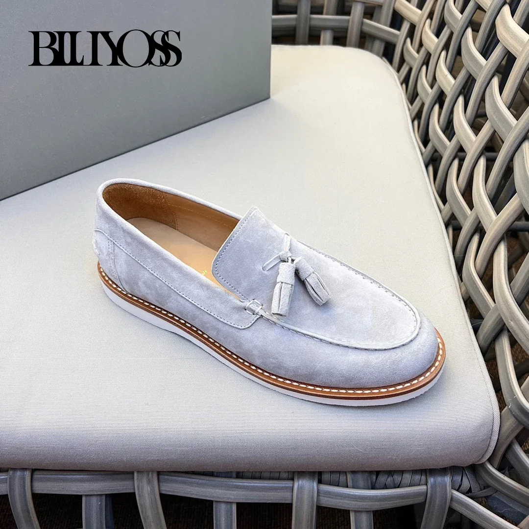 

BLLIYOSS Casual Footrest Loafers 2024 New Men Comfort High Quality Old Money European big size 38-46 Packaging Box Dust Bag