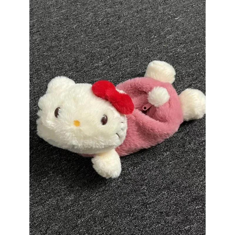 Hello Kitty حقيبة أقلام رصاص قطيفة متحركة ، كرتون لطيف ، قلب جرلي ، سعة كبيرة حقيبة تخزين قرطاسية ، هدية طرفية ، بيع بالجملة