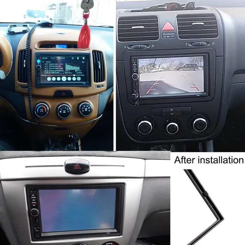 Universal 2Din Car Stereo Panel GPS Fascia Bezel for Double Din Headunit Replacement Dashboard Styling