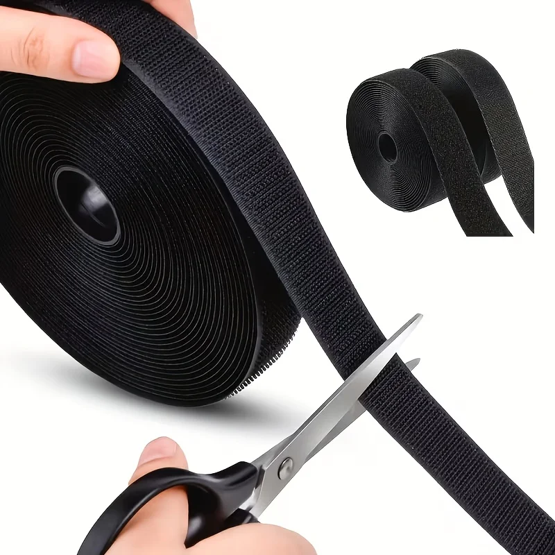 1roll 16mm Width Sewing Tape Suitable for Clothing, Shoes, and Bags - Black/White Interlocking Tape, Made of Polyester Fiber