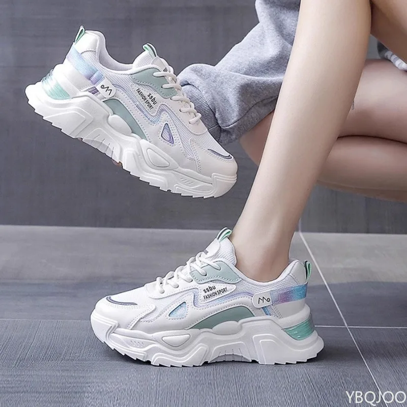 Sepatu Sneakers Wanita Musim Semi Gugur Terbaru, Modis, Serbaguna, Berbahan Mesh Bernapas, Kasual, Nyaman, Sepatu Olahraga, Sepatu Lari Sederhana