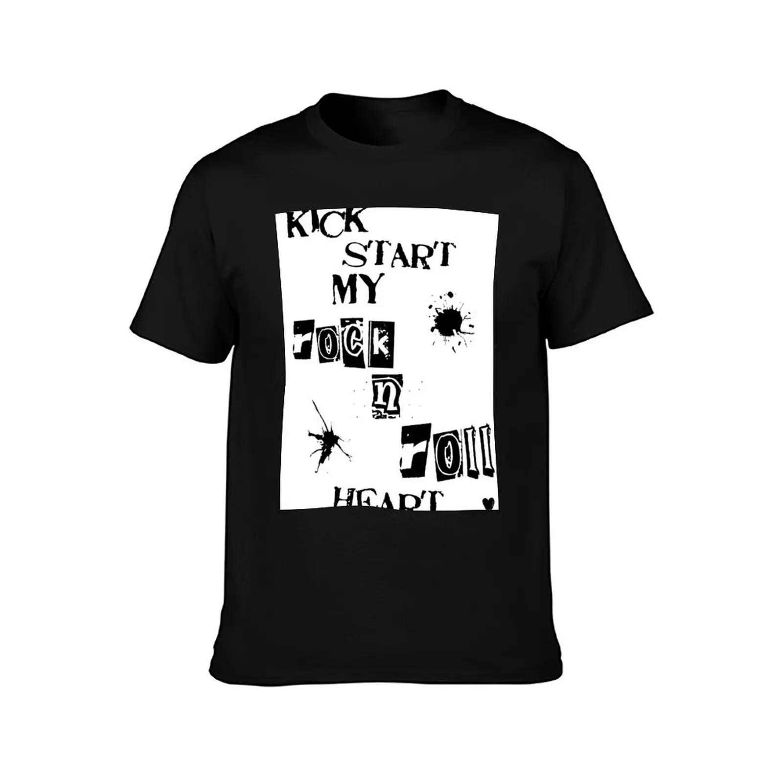 Kick Start My Rock N Roll Heart T-Shirt Basic Comfort Fit T-Shirt for Men
