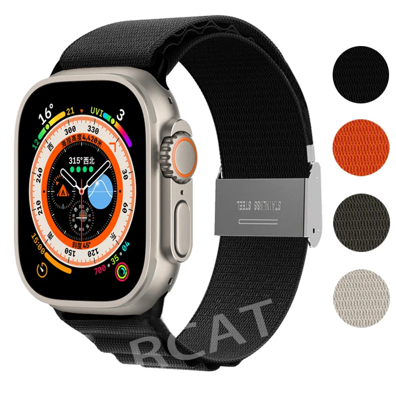 Alpine loop strap For Apple watch band Ultra 49mm 44mm 45mm 40mm 41mm 42mm 49 mm correa bracelet belt iWatch series 7 6 5 3 se 8
