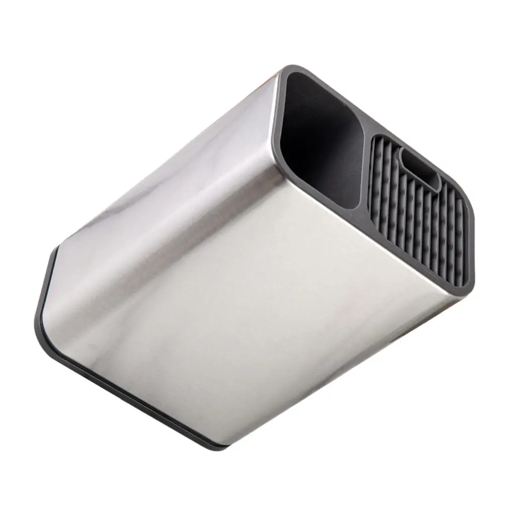 

Cutlery Holder Kitchen Storage Rack Stainless Steel Base Chopsticks Fork Bucket 430 Material ABS PP Hygienic Water Escape Holes