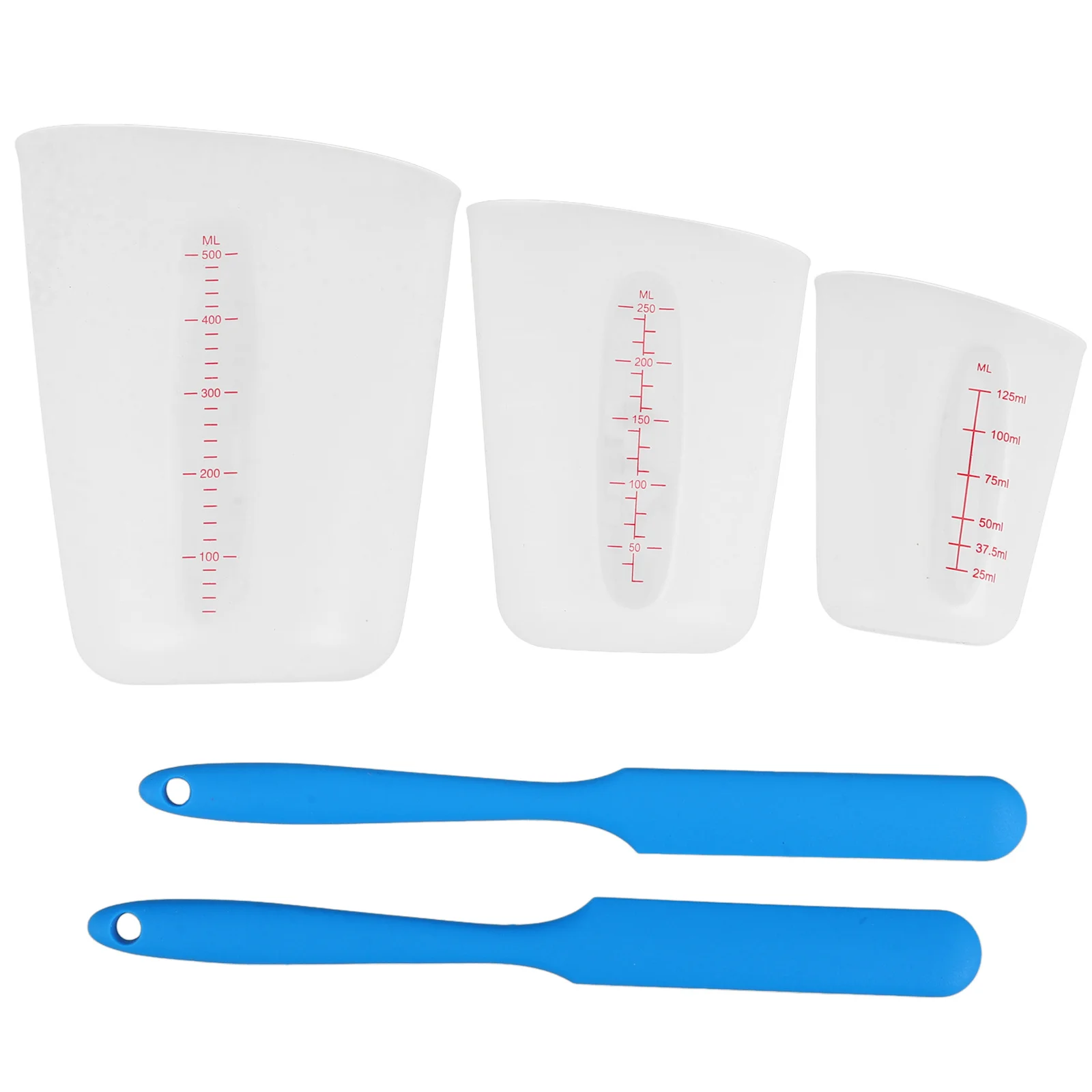 

1Set Silicone Measuring Cup Set Multiple Sizes Clear Scale Liquid Measuring Cups Baking Cooking Resin Epoxy Soap Making Supplies