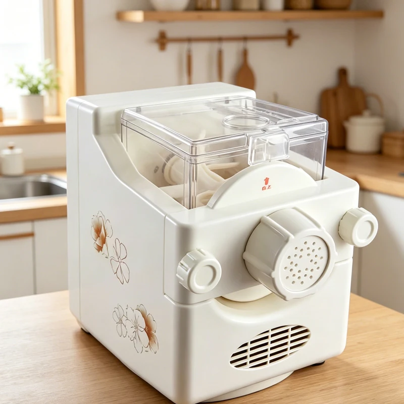 Small Kitchen Electric Italian Noodle Machine Fresh Macaroni Maker Automatic Pasta Maker for Home Use