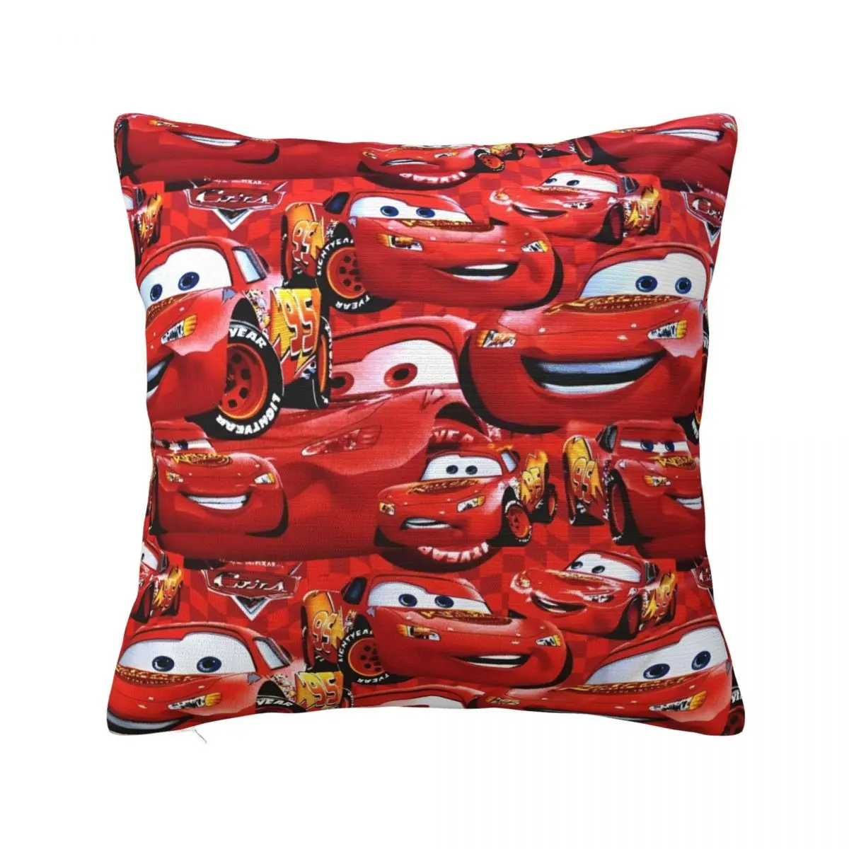 Printed Cars Lightning McQueen Pillowcase Polyester Cushion Cover Decor Life Is A Highway Throw Pillow Case Cover Home