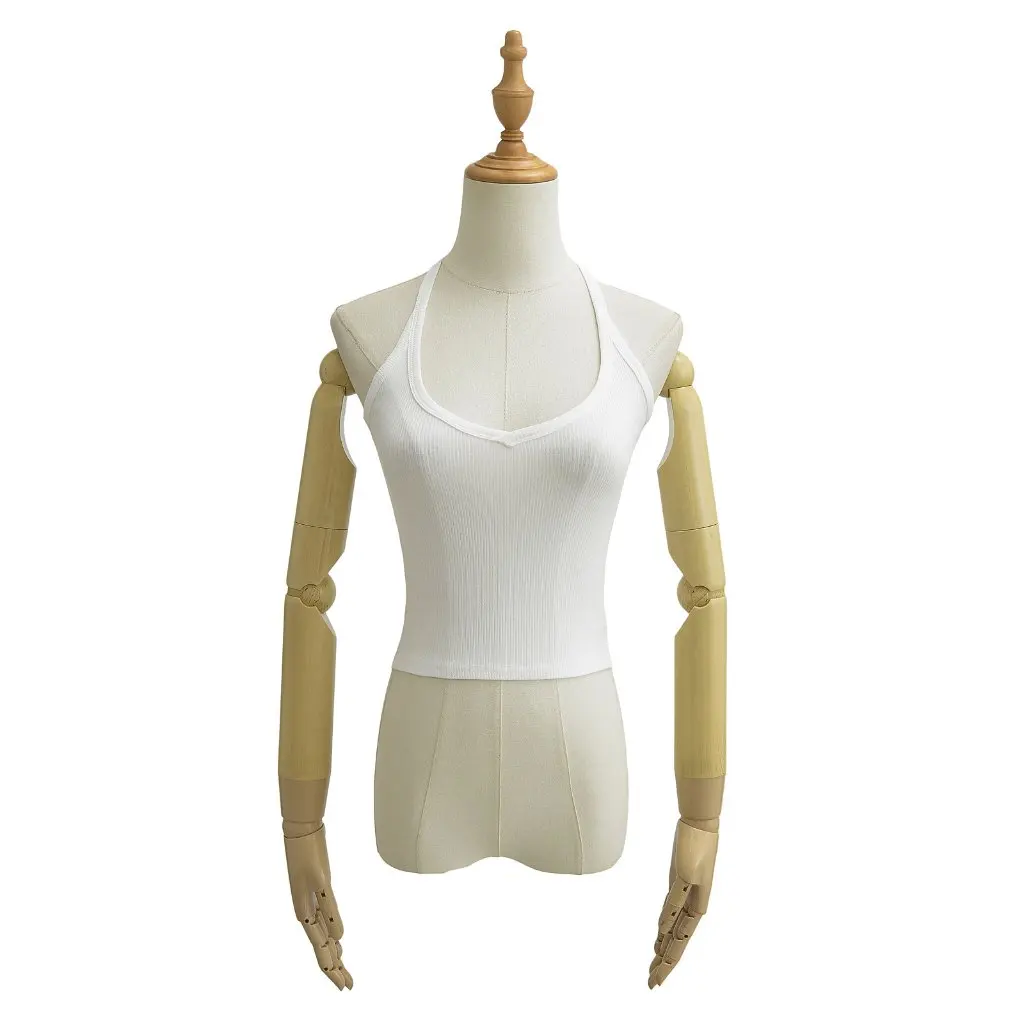 

Summer Women's Deep V-Neck Slim Fit Pullover Vest European American Style C77713 Casual Fashion Top for Ladies