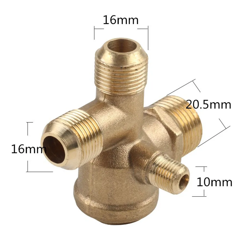 One-way Valve Nonreturn Valve Check Valve Four-way Valve For Replacement Old 1pcs Brass High Performance For Air Compressor