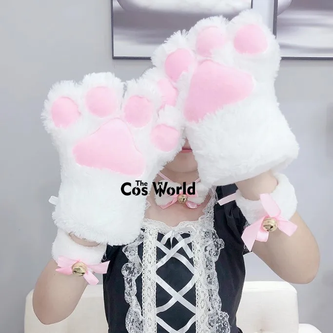 

Lolita Cute Soft Plush Cat Claws Paws Gloves Anime Cosplay Accessories
