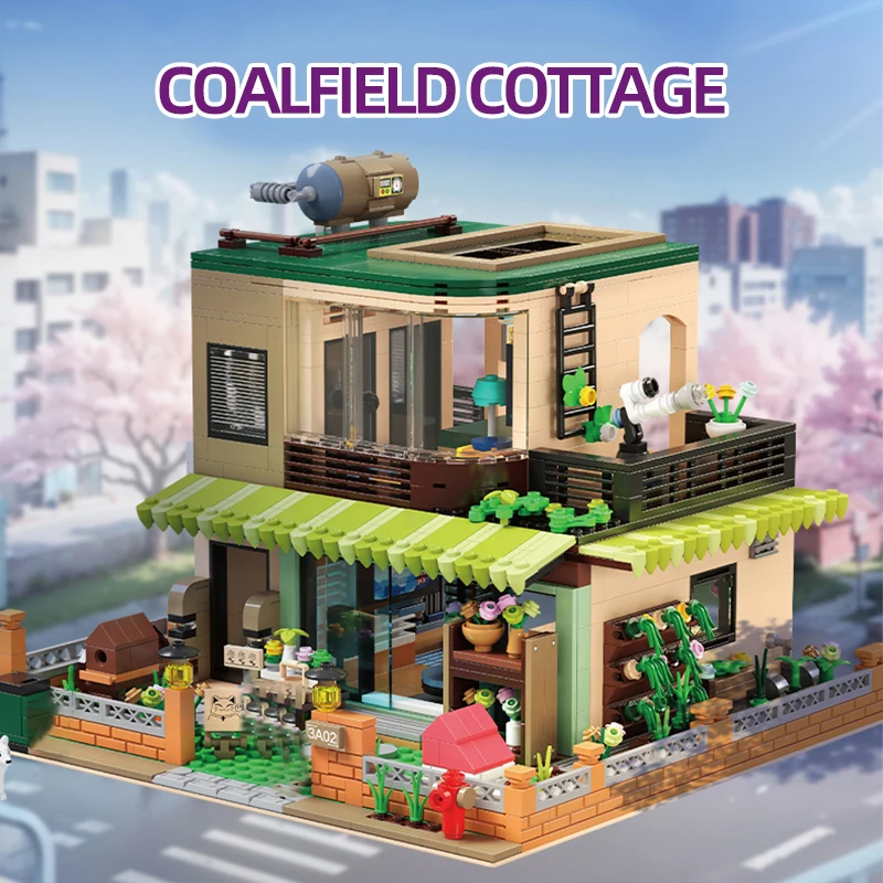 Japanese cottage building blocks Building toys Architectural creative home decor Party table decor Christmas holiday gift