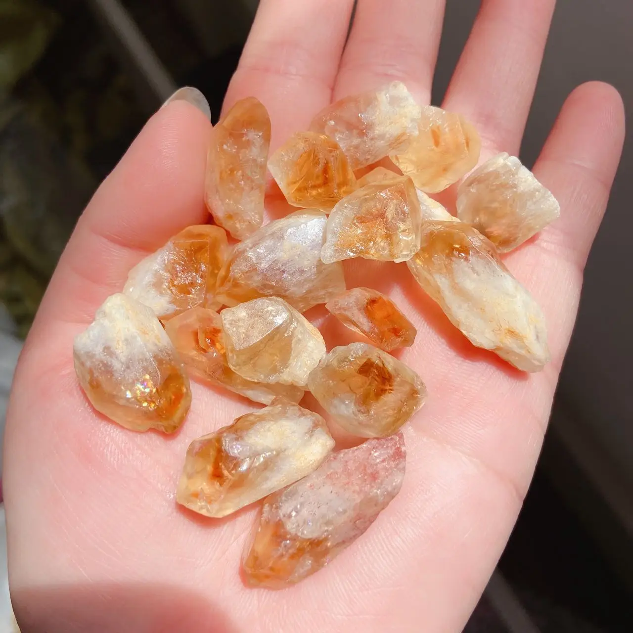 1000g/bag High Quality Natural Brazilian citrine Crystal stone topaz gravel energy Quartz Mineral Specimen Fish Tank Garden