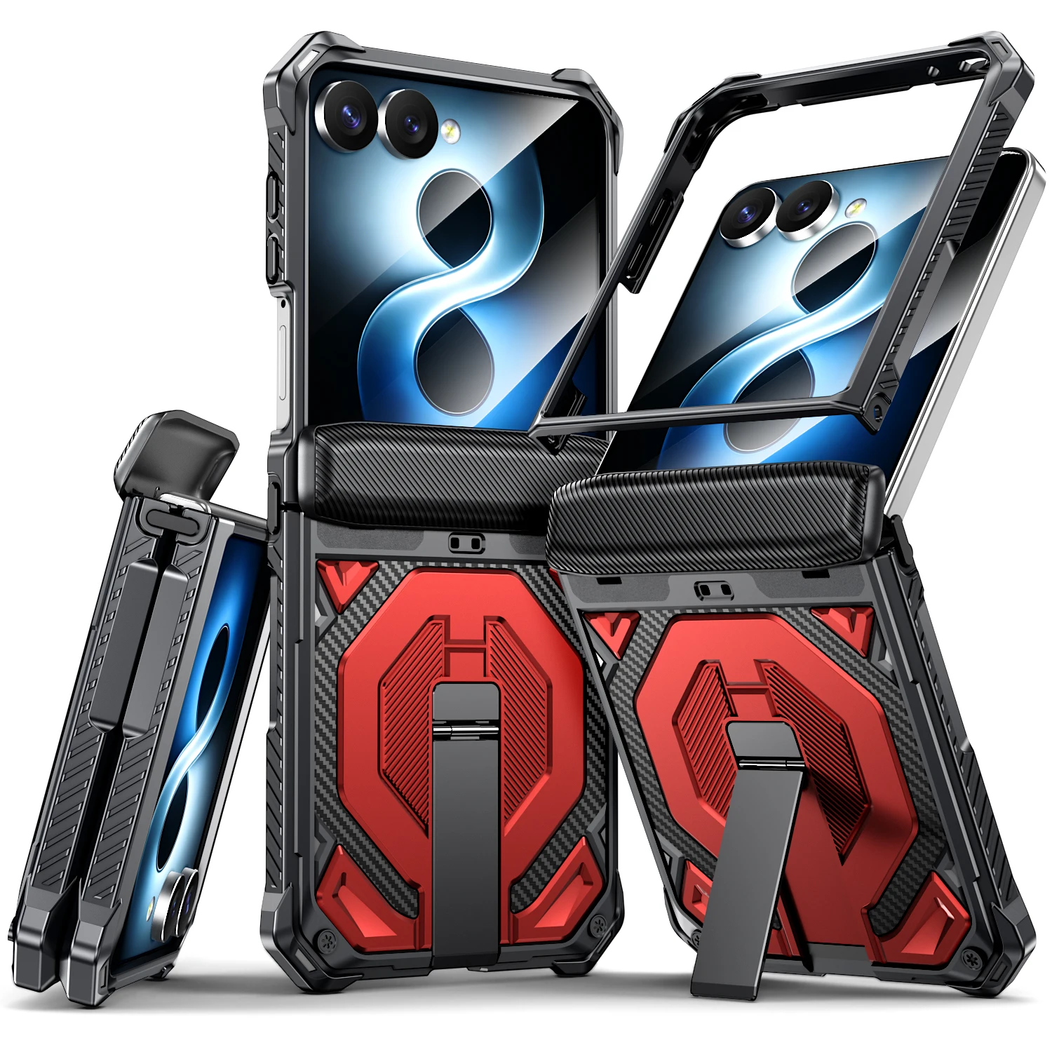 Luxury Folding Stand Shockproof Case For Samsung Galaxy Flip 8 Flip 7 For Magsafe Wireless Chargin Sport Anti-drop Cover