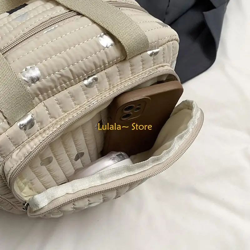 Y4QA Portable Baby Diaper Bag with Strollers Straps Fashionable & Practical Nappy Storage Bag Fashionable Bag for active 