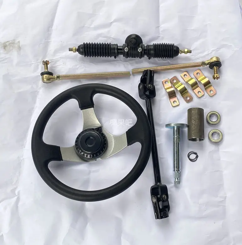 Kart accessories, modified four-wheel electric vehicle steering wheel steering machine  knuckle kit,  system