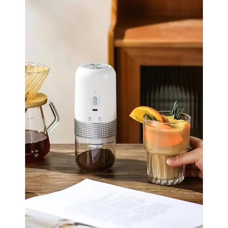 เครื่องบดเมล็ดกาแฟไฟฟ้าแบบพกพา ดีไซน์ใหม่ ขนาดเล็ก พร้อมแคปซูล