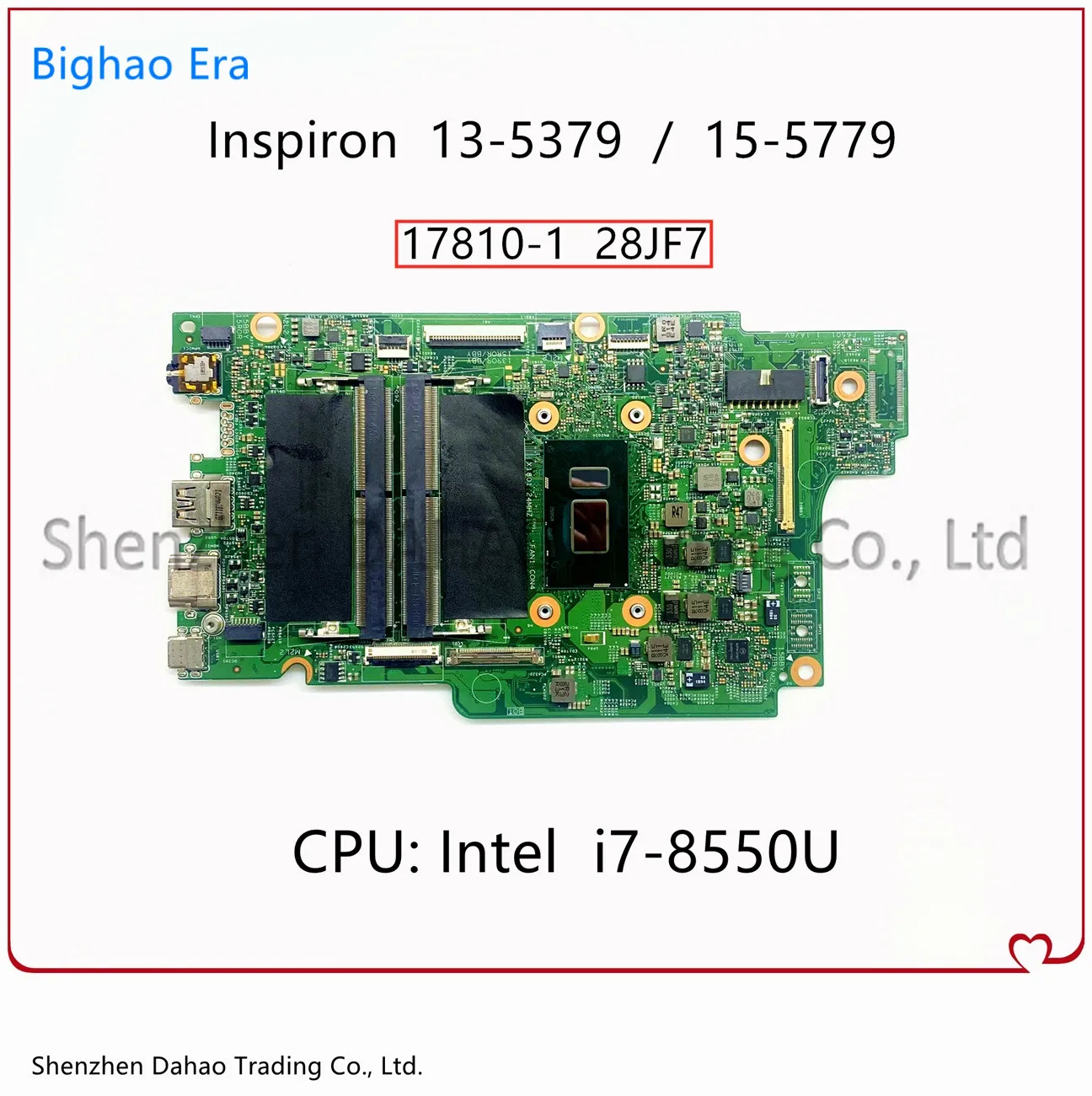 

CN-0DNKMK 0DNKMK For Dell Inspiron 13 5379 15 5779 Laptop Motherboard With i7-8550U CPU 17810-1 28JF7 Mainboard 100% Fully Test