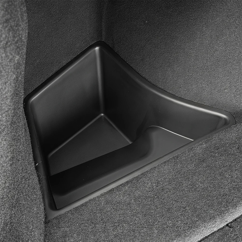 Car Trunk Side Storage Box Cover Plate TPE Organizerl Keep Cargo Tidy Auto Interior Accessories For Tesla Model 3 Highland Decor view 3