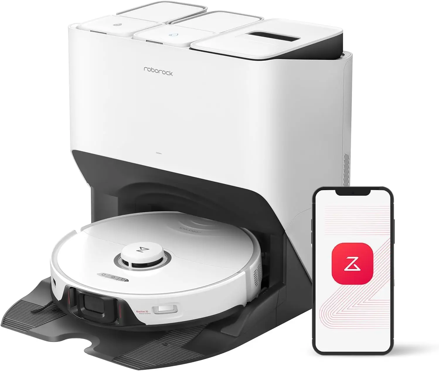 【Gerenoveerd】Roborock S8 Pro Ultra robotstofzuiger en -dweil: zelfreinigend en -drogend, 6000Pa zuigkracht, verstelbare dubbele borstels