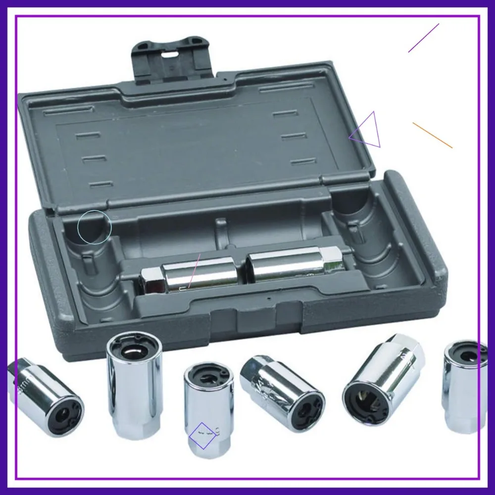 

8-Piece Stud Removal Set with SAE & Metric Sizes, Includes 3/8" and 1/2" Drives for Easy Extraction