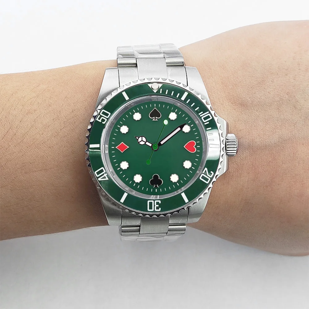 Luxury 40mm Men's Automatic Mechanical Watch with NH35 Movement Luminous Sapphire Glass Dial Aseptic Waterproof