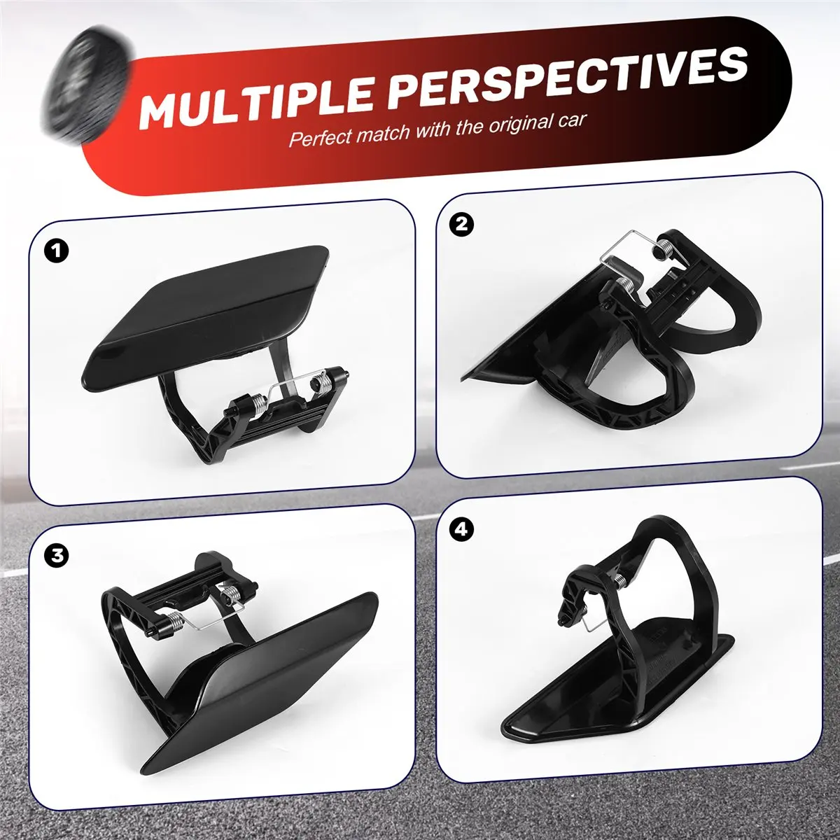 #74W (Black)Car Headlight Washer Nozzle Cover 2128600108 (Left),Automotive Parts & Accessories