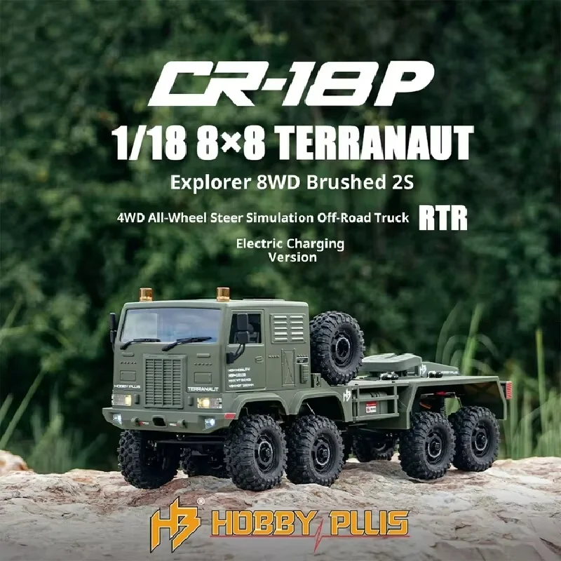 

Hobby Plus 1/18 Cr18p Explorer, имитация дистанционного управления, электрический 8-колесный рулевой грузовик, внедорожный альпинистский автомобиль, модель в подарок