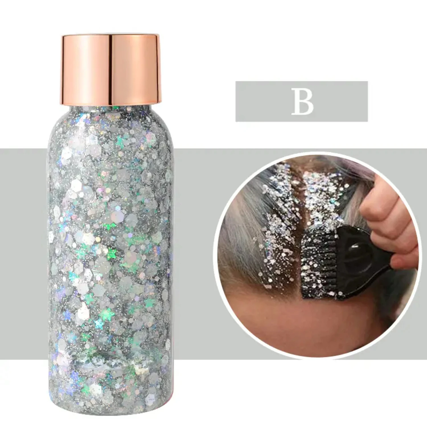 Long Lasting Mermaid Glitter Body Gel Set for Skin and Face - Shimmering Sequins Cream for Eyeshadow, Lip, Nail, and Hair Painti